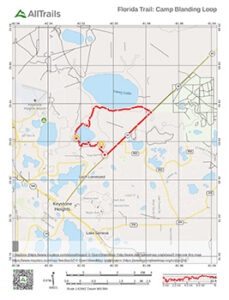 Hiking Trail Map at Camp Blanding Loop, Clay County, Florida