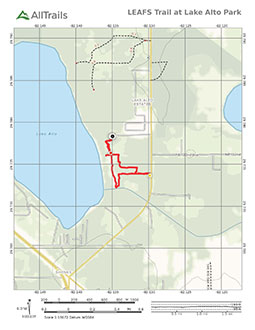 PDF trail map of LEAFS at Lake Alto Park