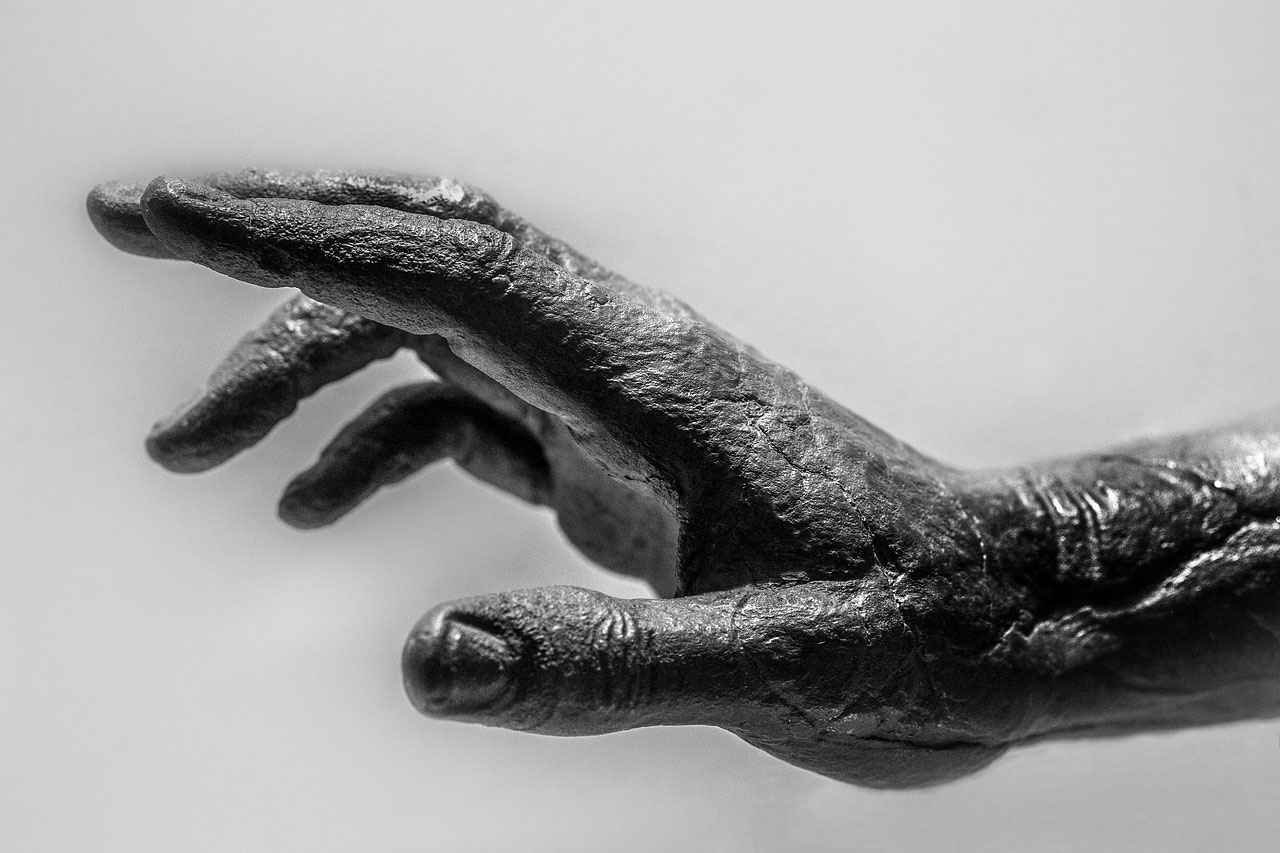 bronze hand